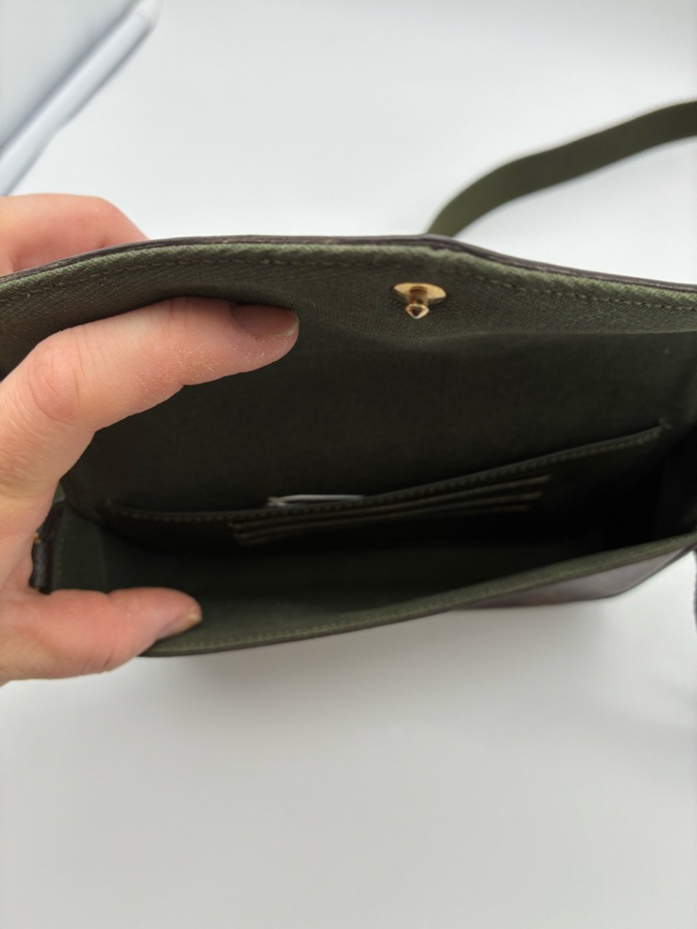 Louis Vuitton Monogram felicie pochette green strap & go w/ mini wallet with COA - Picture 8 of 15